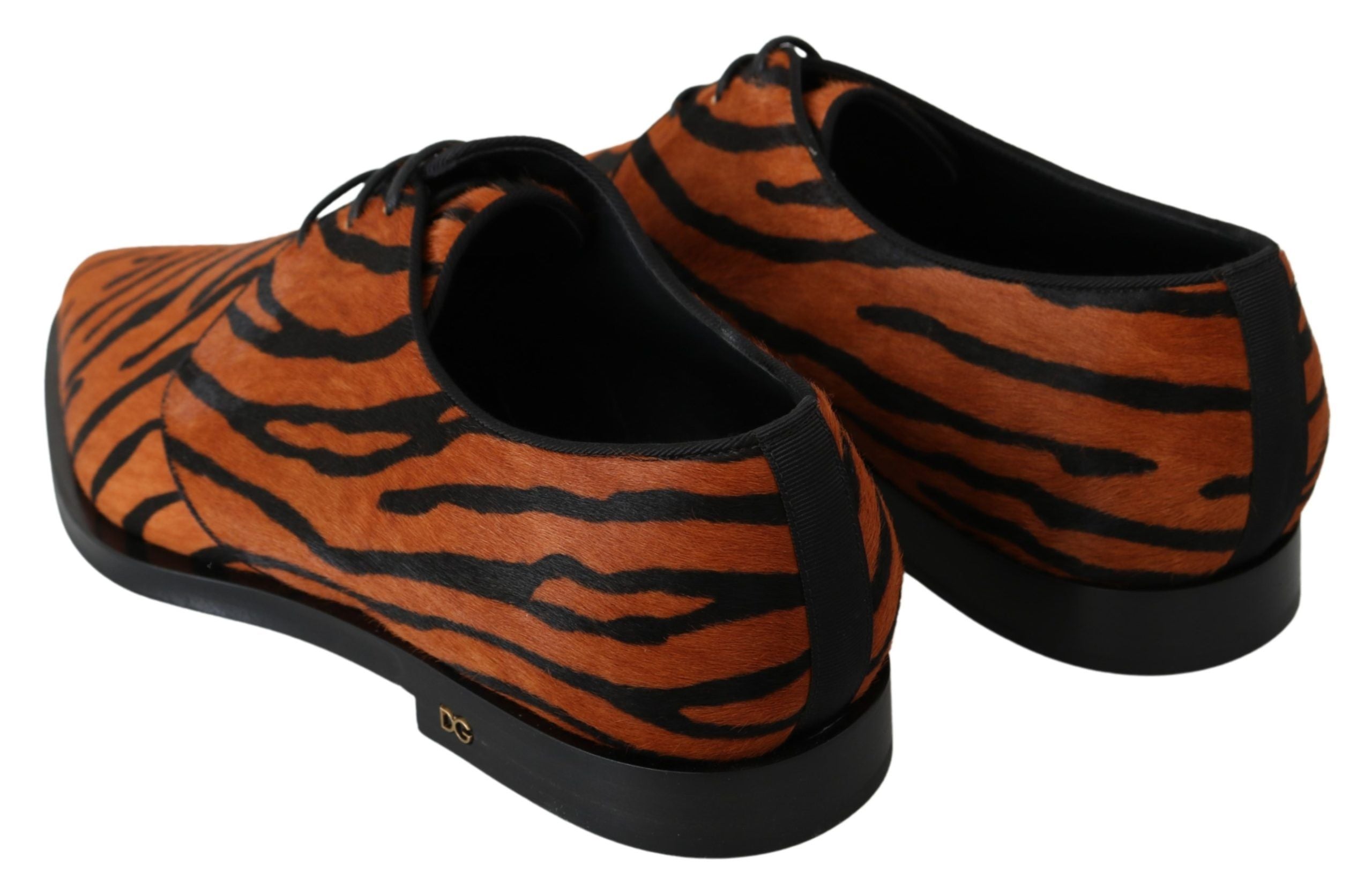 Dolce &amp; Gabbana Abendschuhe mit Tigermuster und Ponyhaar