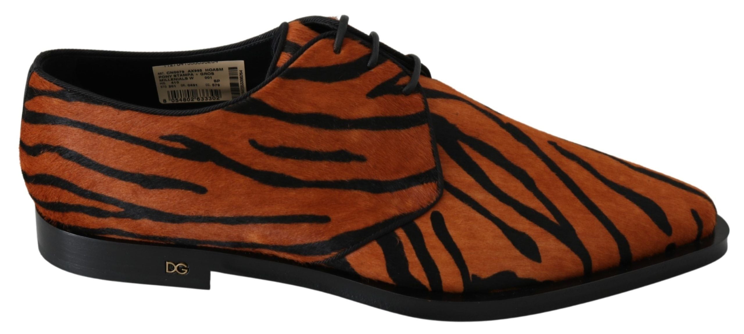 Dolce &amp; Gabbana Abendschuhe mit Tigermuster und Ponyhaar