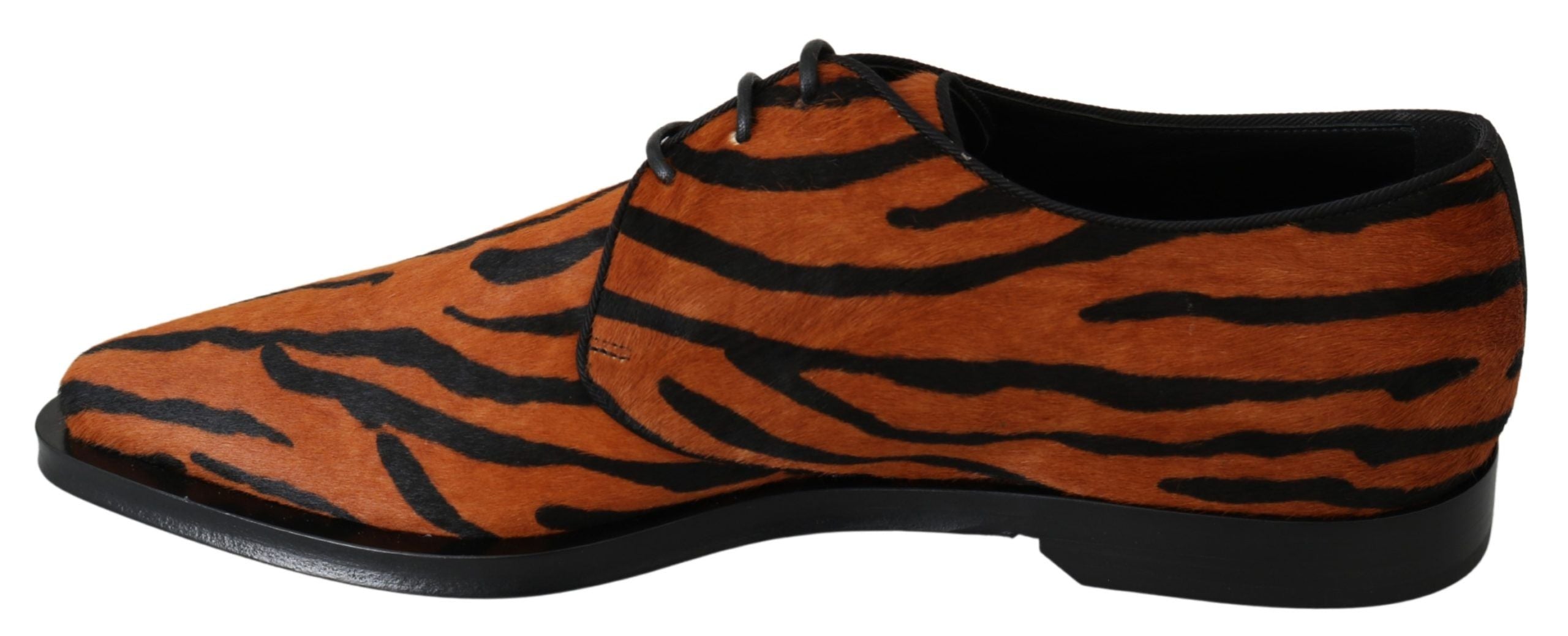 Dolce &amp; Gabbana Abendschuhe mit Tigermuster und Ponyhaar