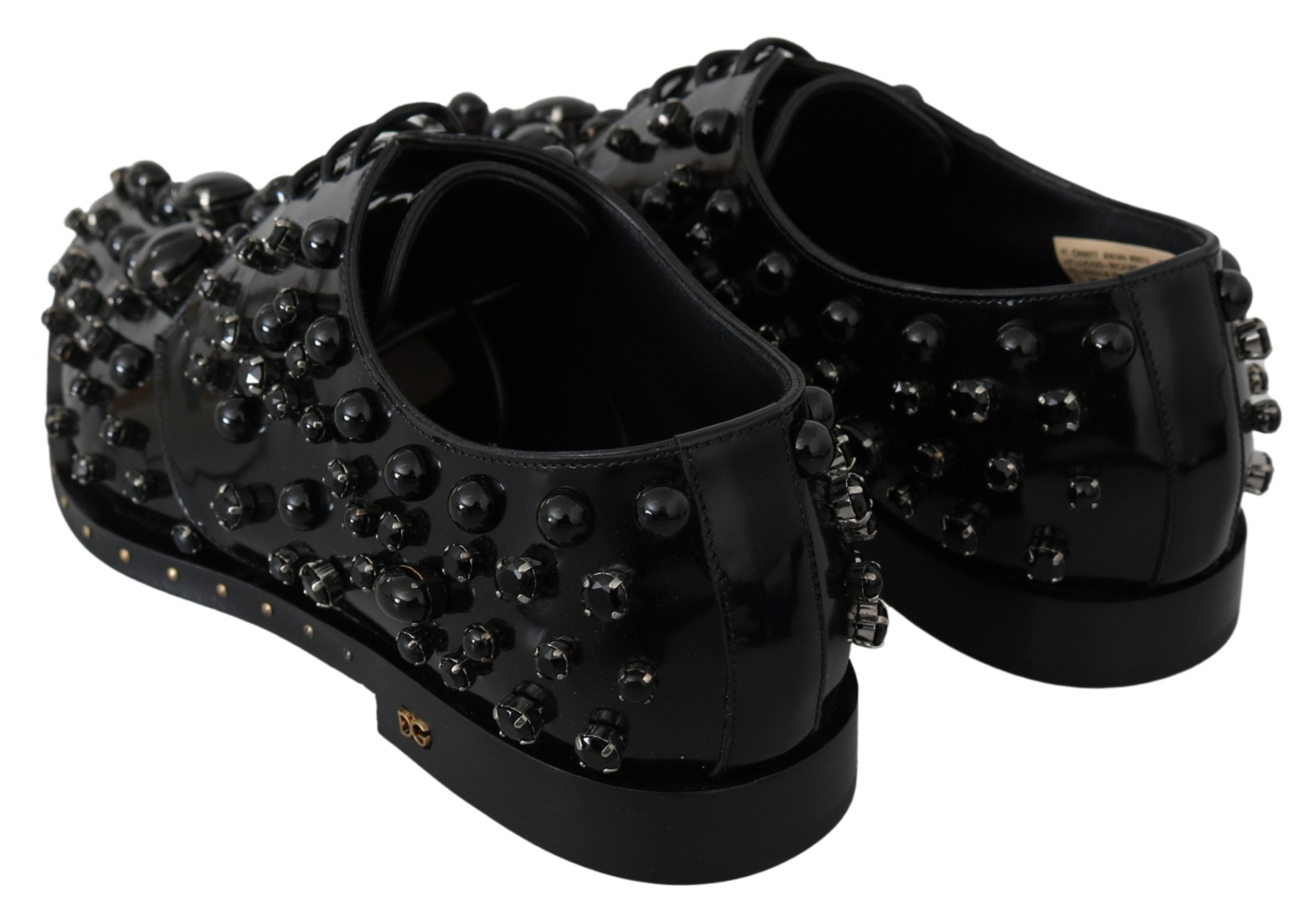 Dolce &amp; Gabbana Elegante schwarze Abendschuhe mit Kristallen