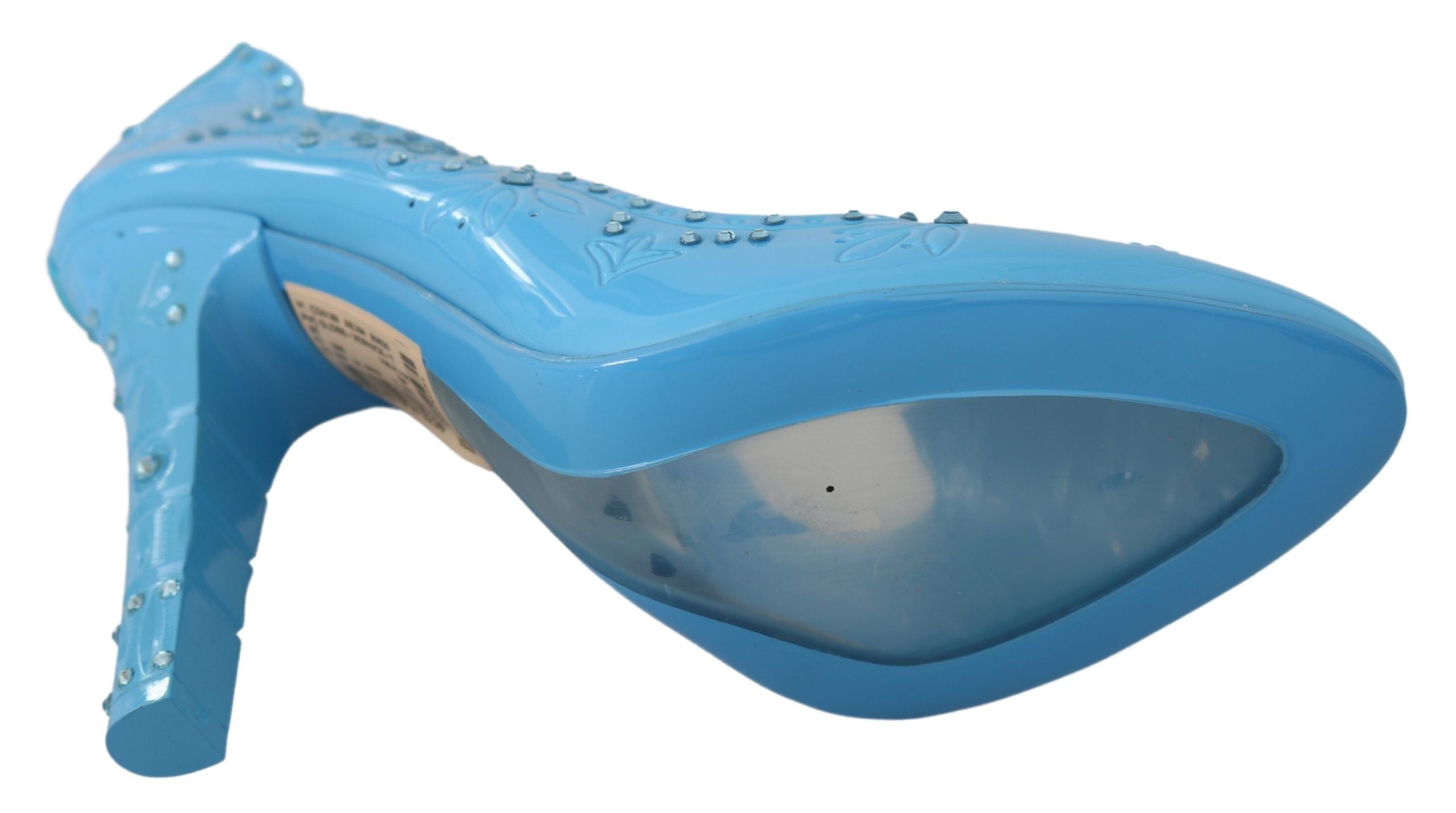 Dolce &amp; Gabbana – Blaue Cinderella-Pumps mit Kristallverzierung