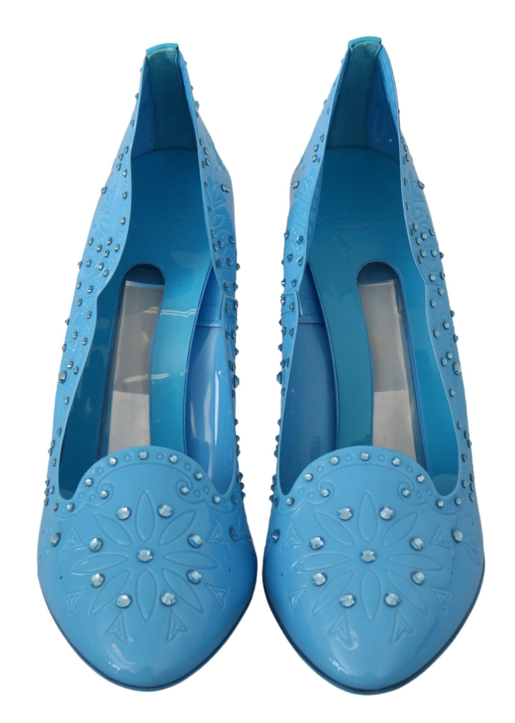 Dolce &amp; Gabbana – Blaue Cinderella-Pumps mit Kristallverzierung