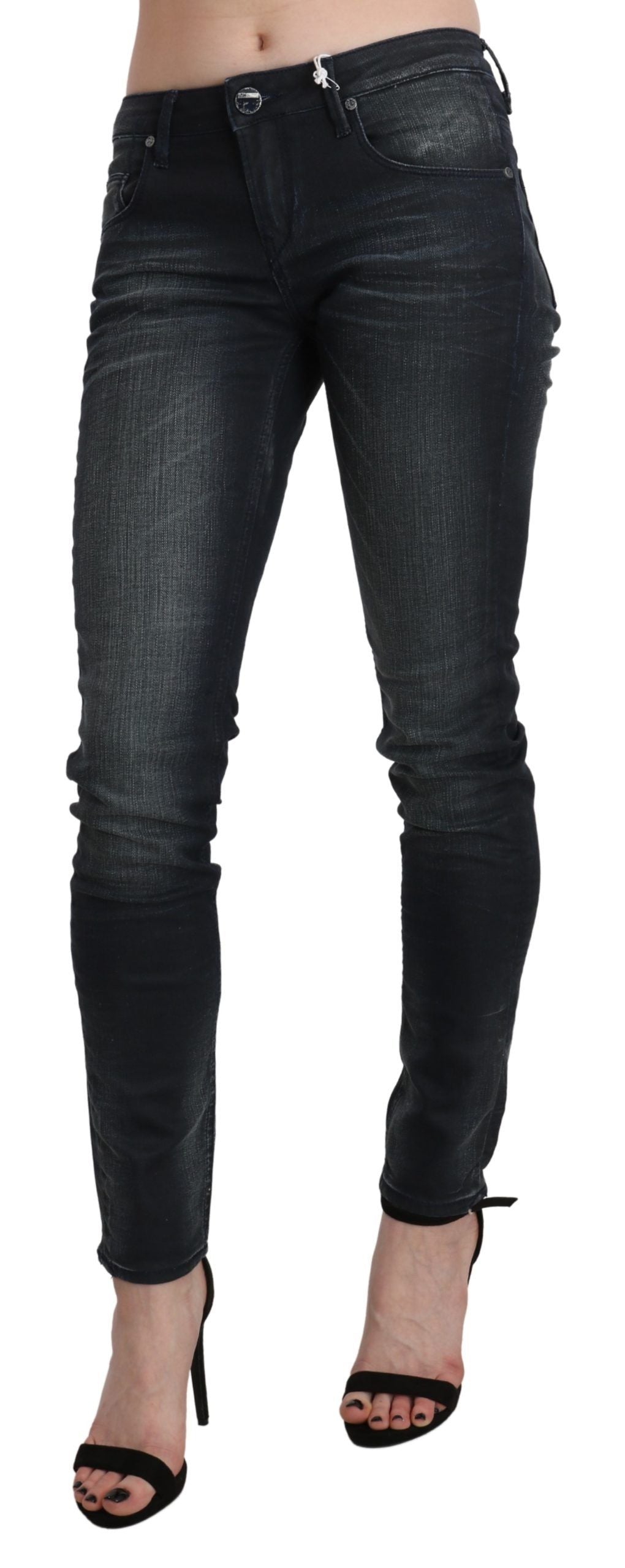 Acht Chic – Blau verwaschene Skinny-Jeans