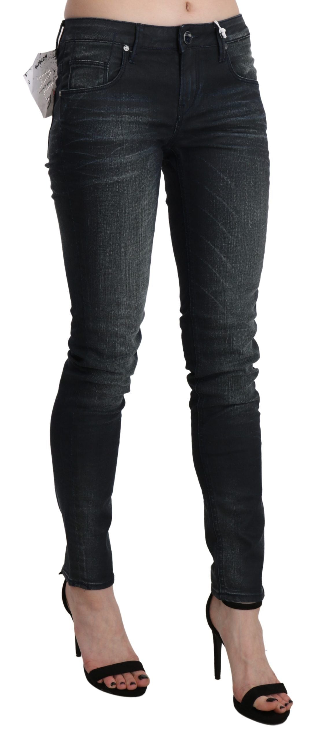 Acht Chic – Blau verwaschene Skinny-Jeans