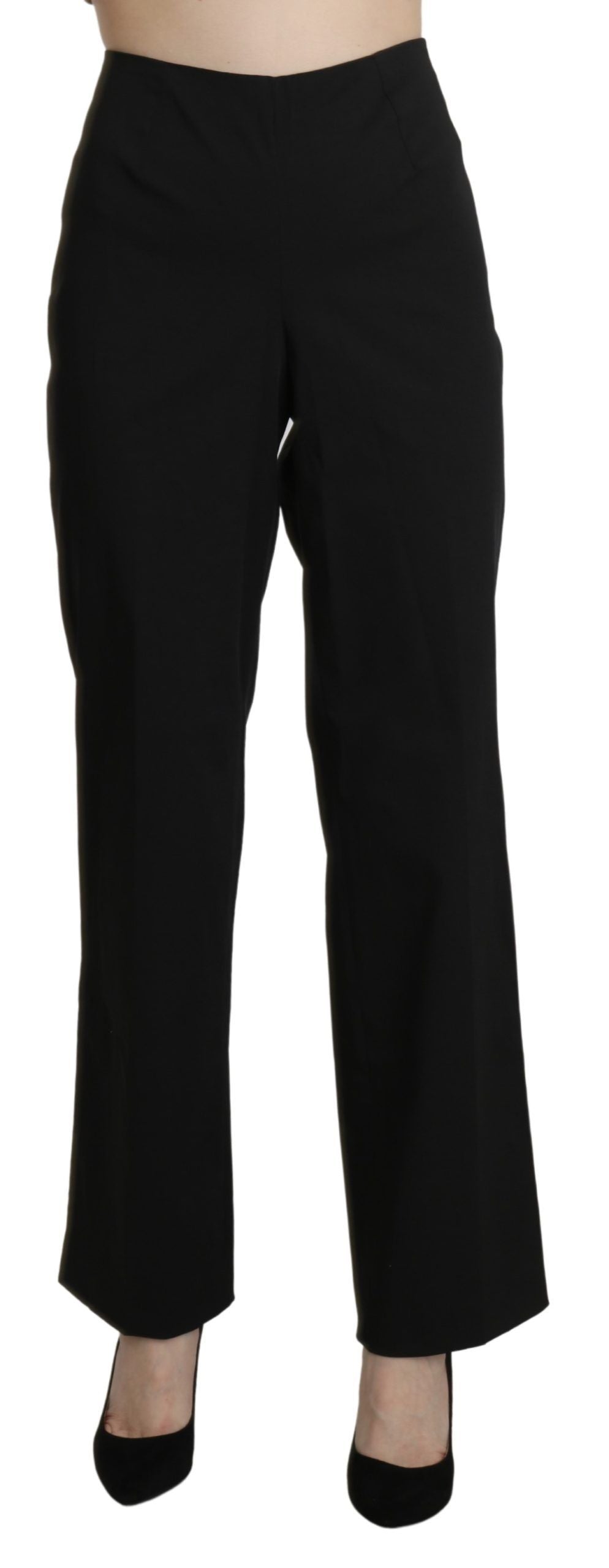 BENCIVENGA Elegante gerade Hose mit hoher Taille in Schwarz