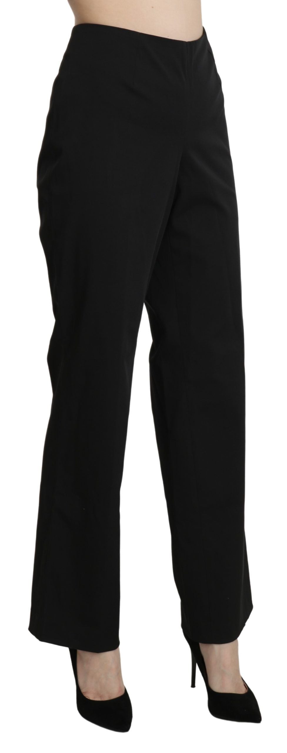 BENCIVENGA Elegante gerade Hose mit hoher Taille in Schwarz