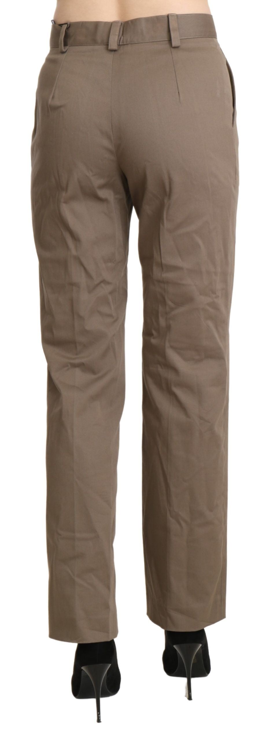 BENCIVENGA Elegante High Waist Straight Hose in Braun