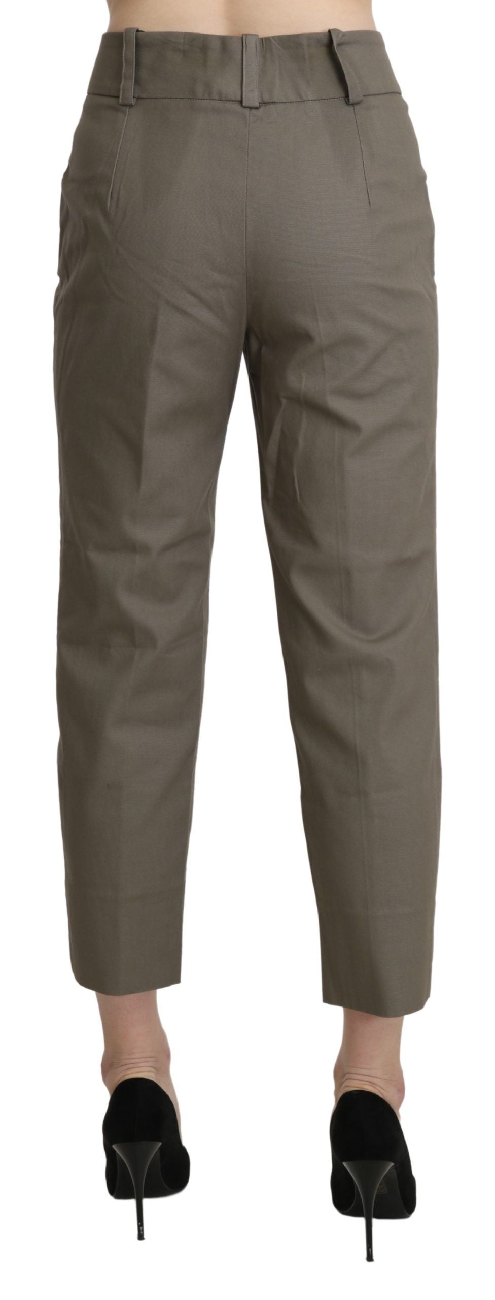 BENCIVENGA Elegante High Waist Cropped Hose in Grau
