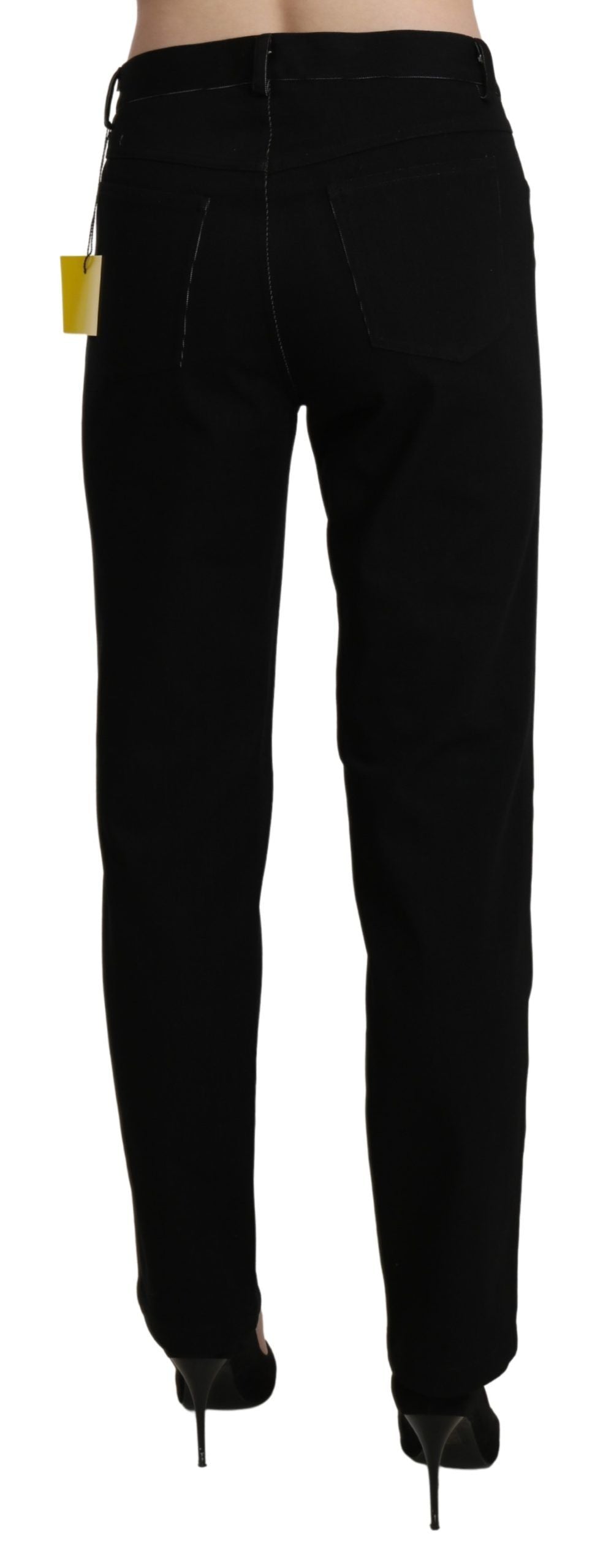 BENCIVENGA Elegante gerade Hose mit hoher Taille in Schwarz