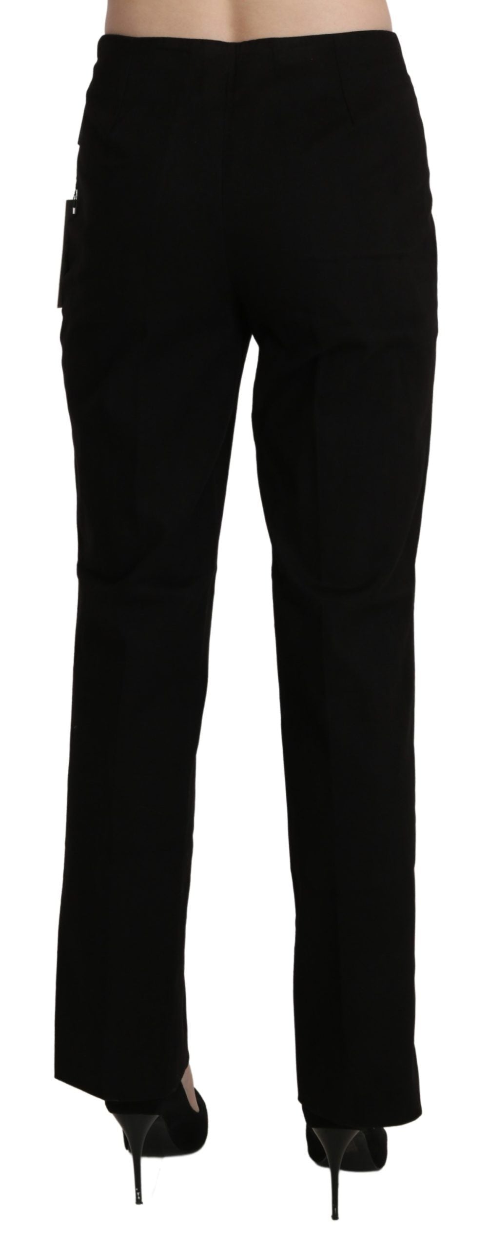 BENCIVENGA Elegante gerade Hose mit hoher Taille in Schwarz
