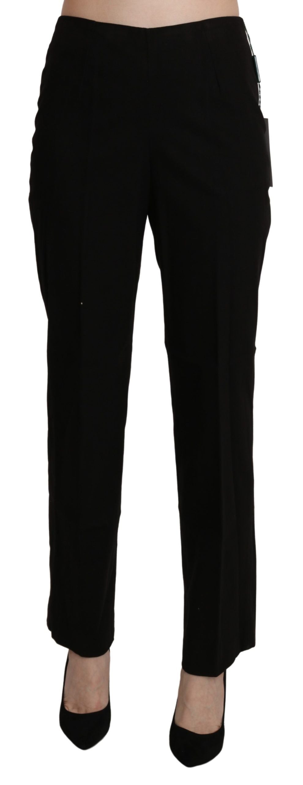 BENCIVENGA Elegante gerade Hose mit hoher Taille in Schwarz