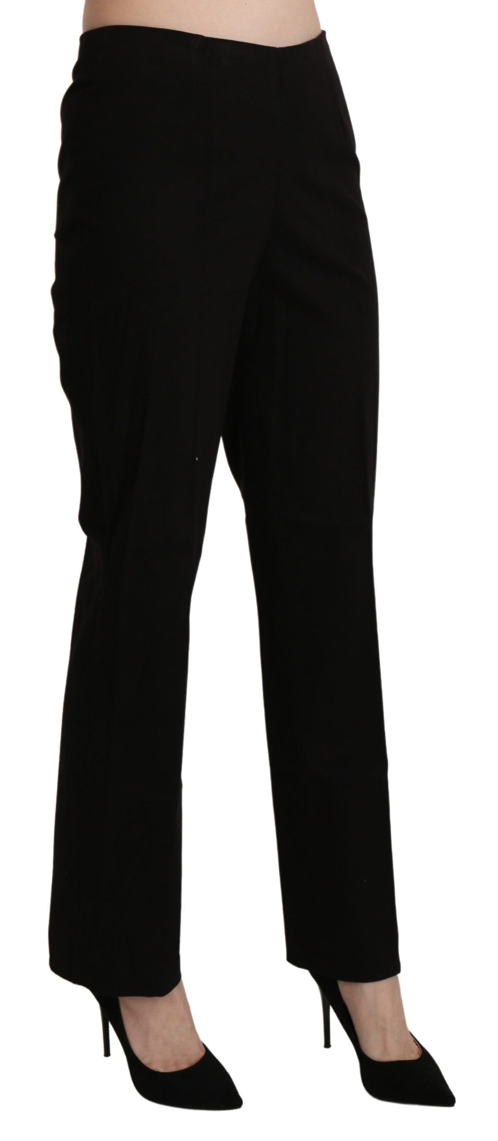 BENCIVENGA Elegante gerade Hose mit hoher Taille in Schwarz