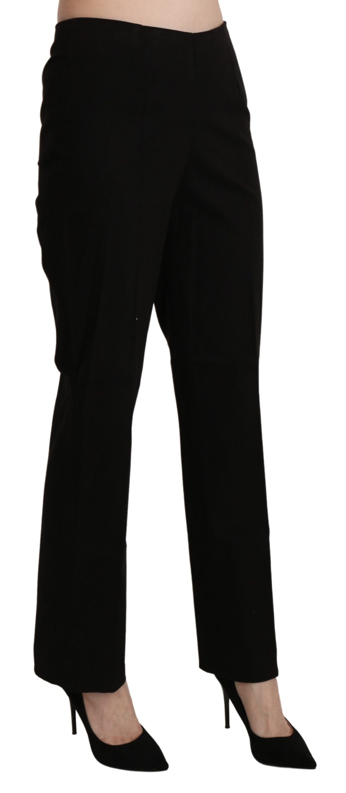 BENCIVENGA Elegante gerade Hose mit hoher Taille in Schwarz