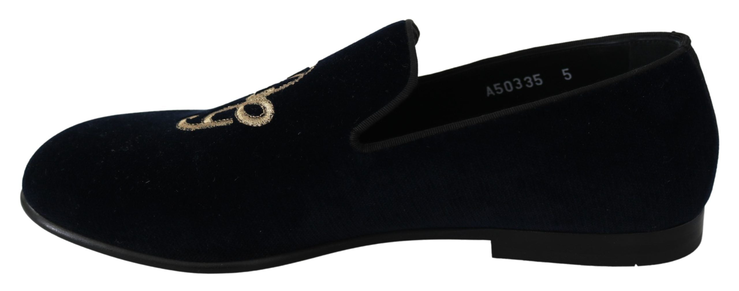 Dolce &amp; Gabbana Elegante blaue Loafer mit Stickerei