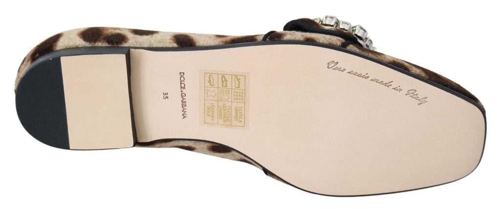 Dolce &amp; Gabbana – Loafer mit Leopardenmuster und Kristallverzierung