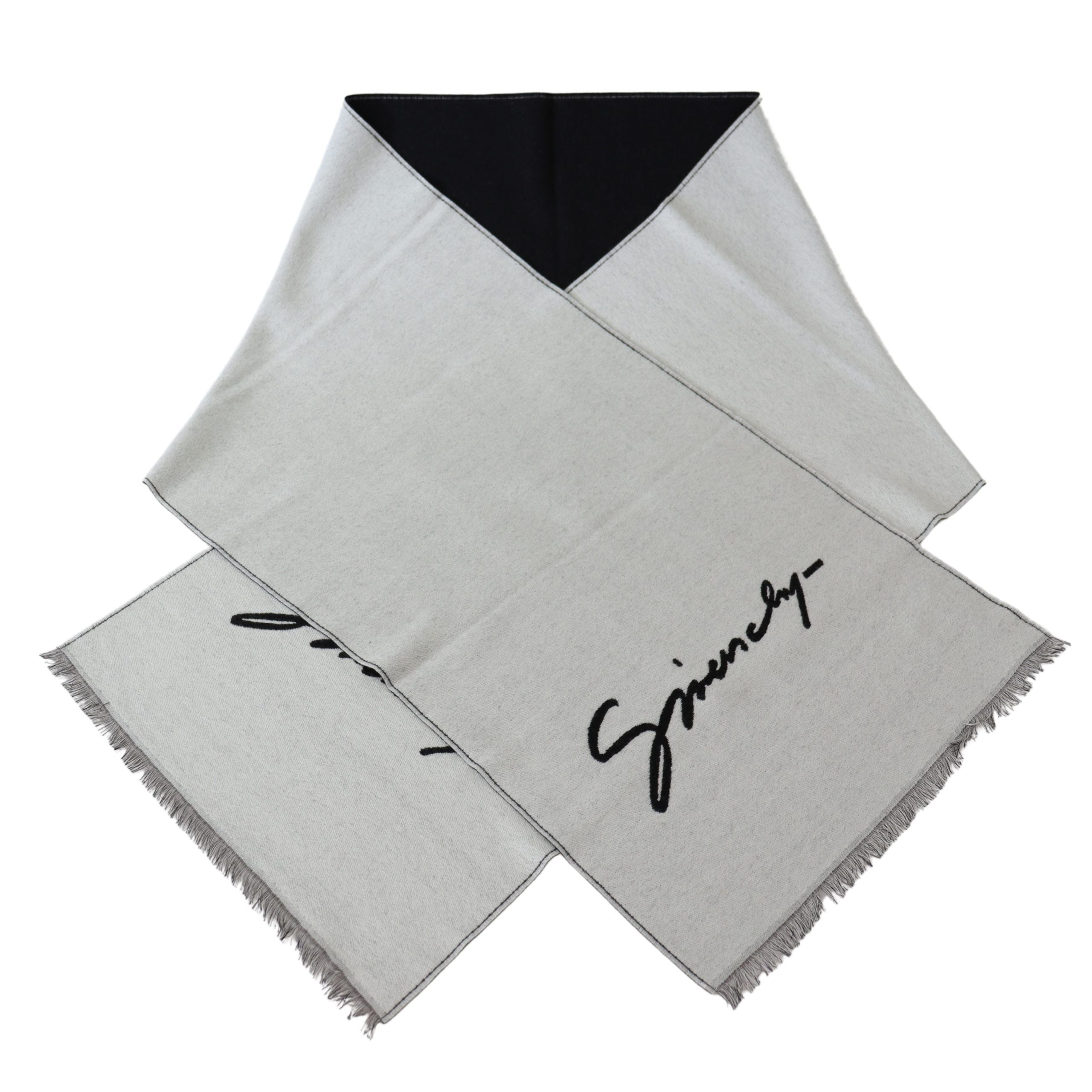 Givenchy Eleganter monochromer Schal aus Woll-Seiden-Mischung