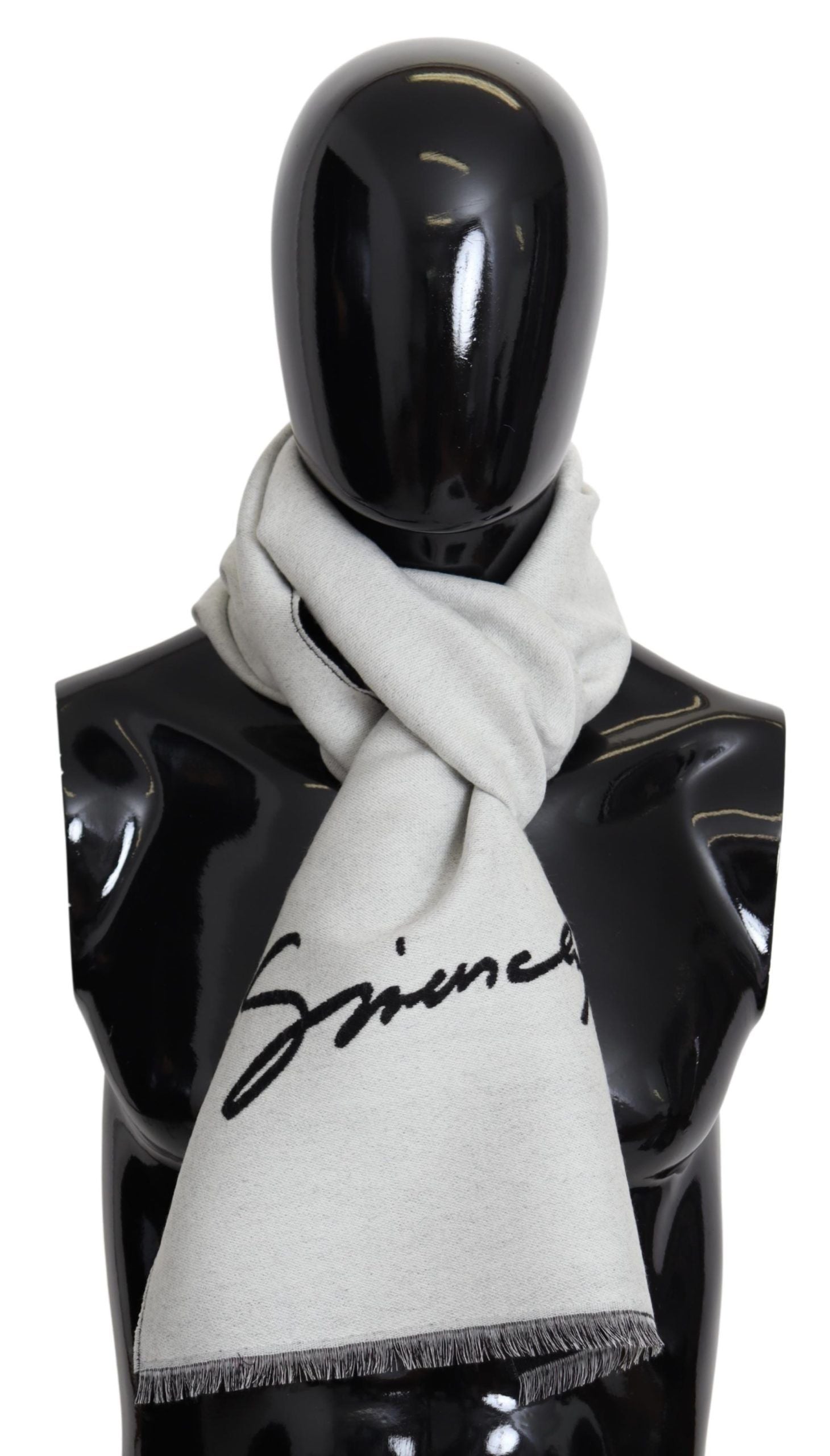 Givenchy Eleganter monochromer Schal aus Woll-Seiden-Mischung