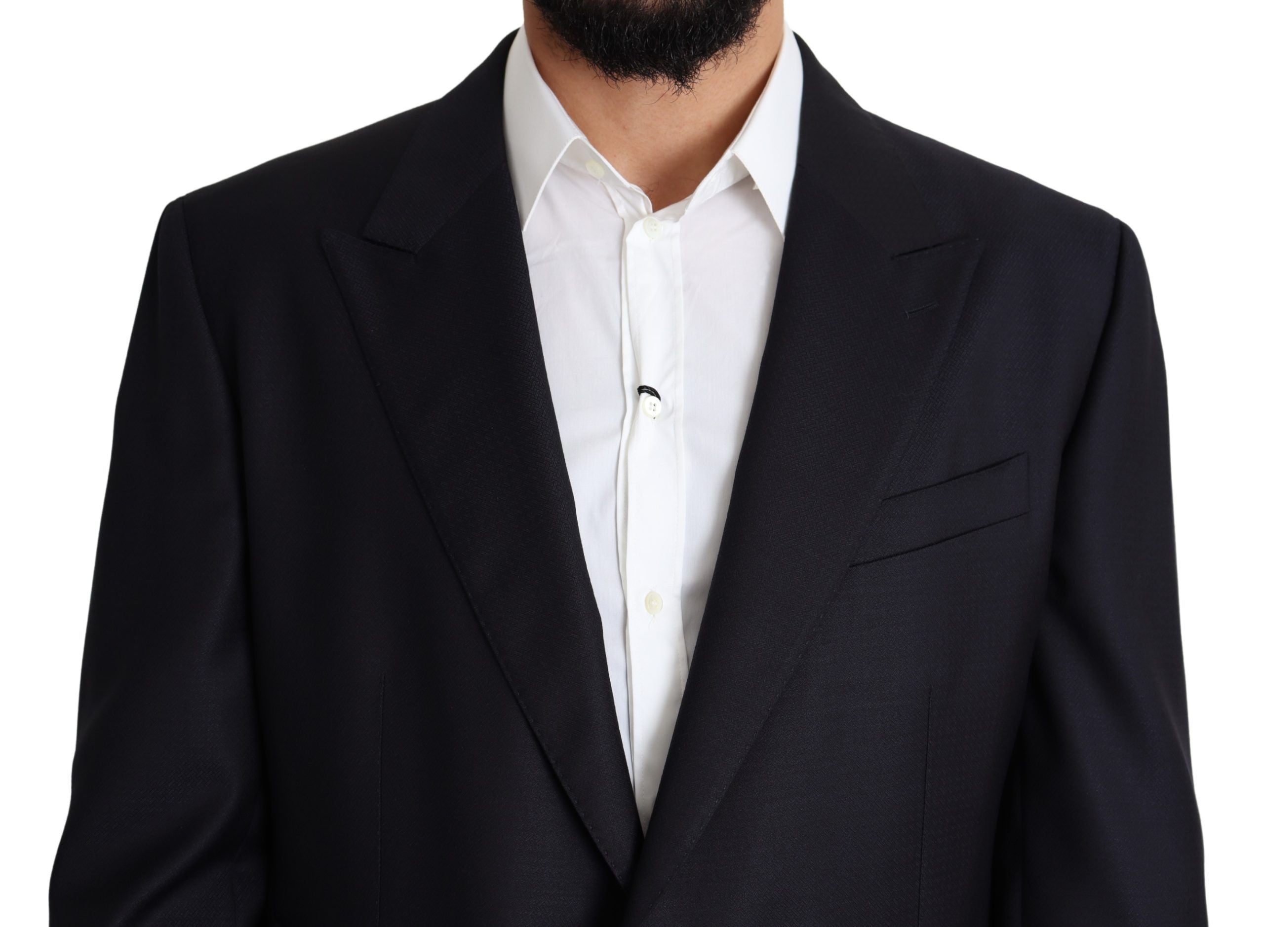 Dolce &amp; Gabbana Eleganter schwarzer Herrenblazer aus Schurwolle
