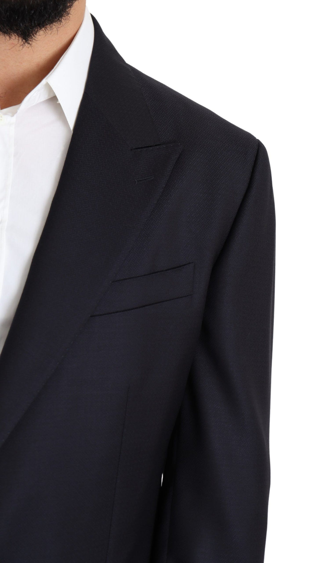 Dolce &amp; Gabbana Eleganter schwarzer Herrenblazer aus Schurwolle