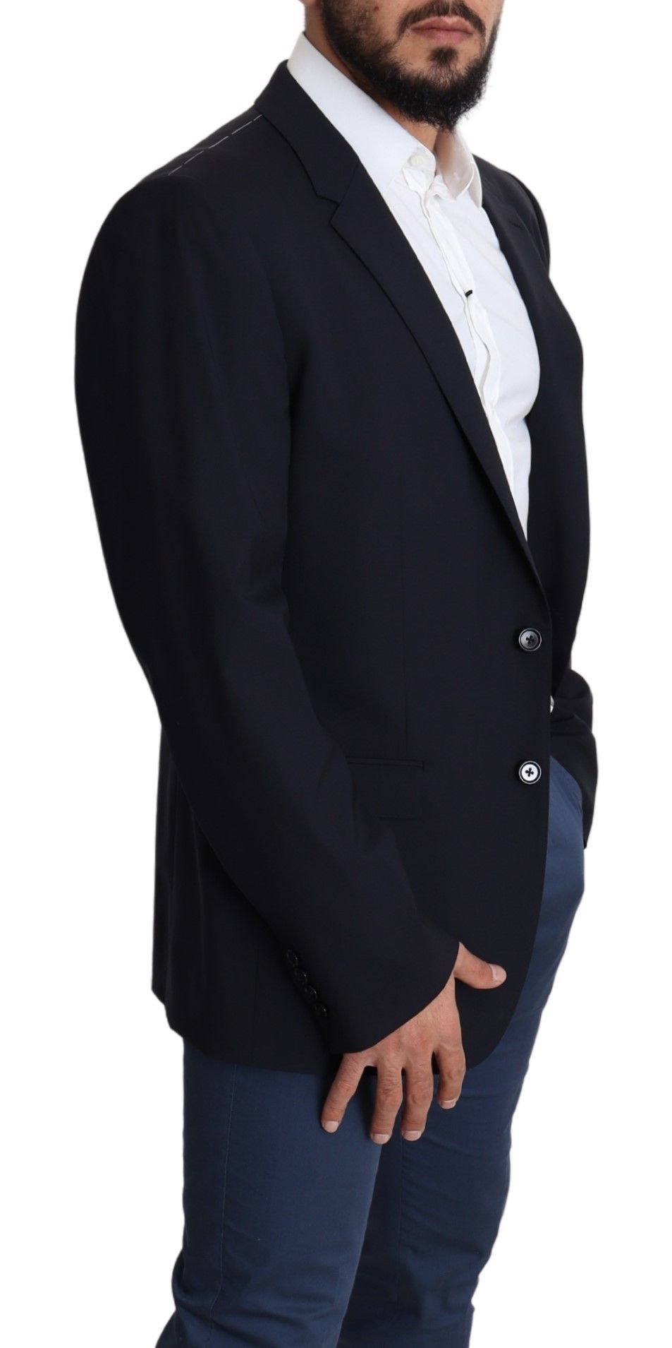 Dolce &amp; Gabbana – Exquisiter schwarzer Martini-Blazer aus Wollstretch