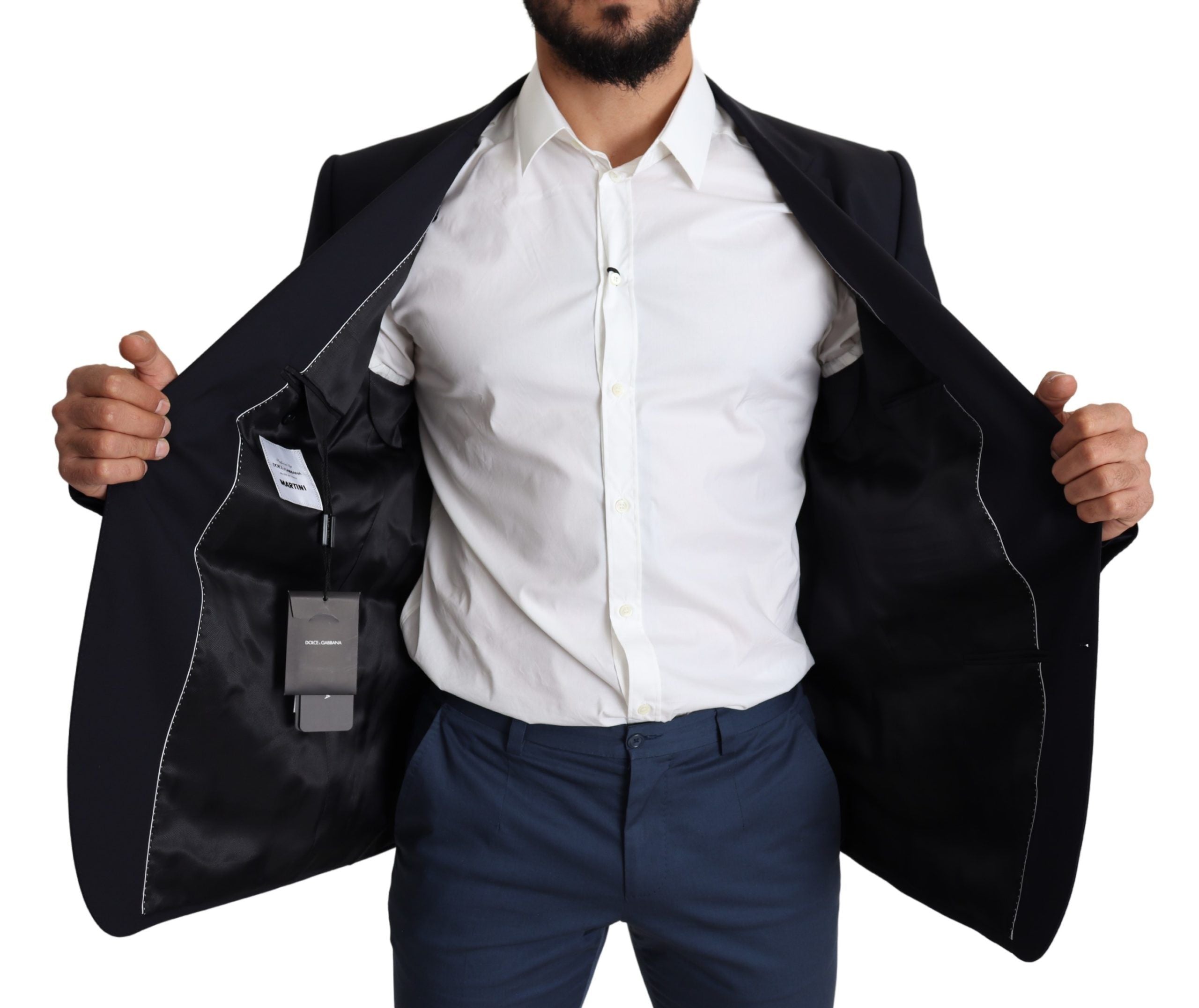 Dolce &amp; Gabbana – Exquisiter schwarzer Martini-Blazer aus Wollstretch
