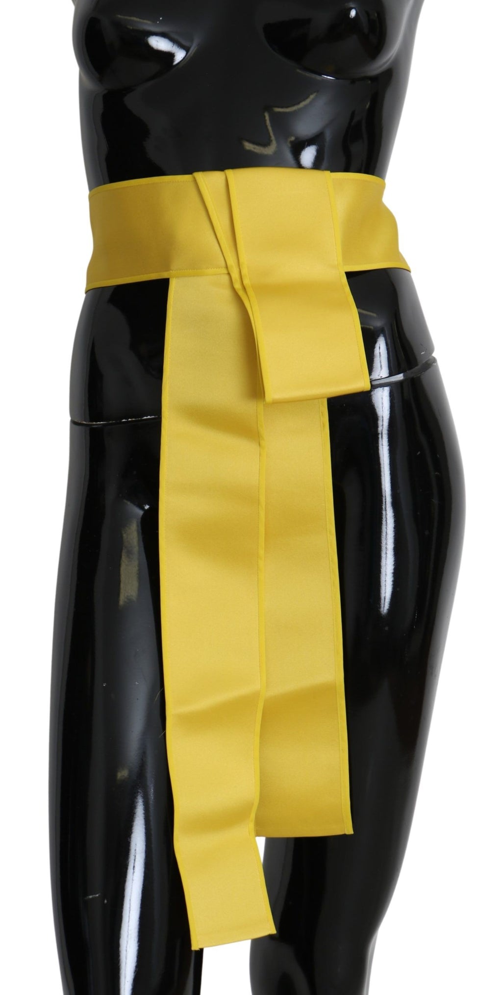 Dolce &amp; Gabbana Chic Silk Yellow Eleganter Damengürtel