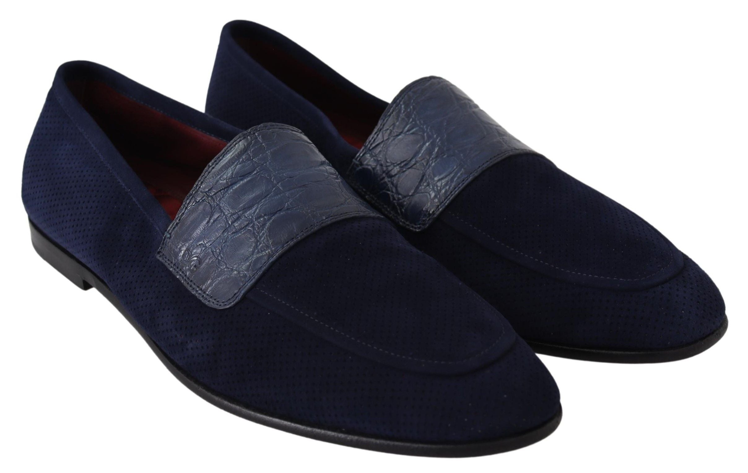 Dolce &amp; Gabbana Elegante Loafer aus blauem Wildleder