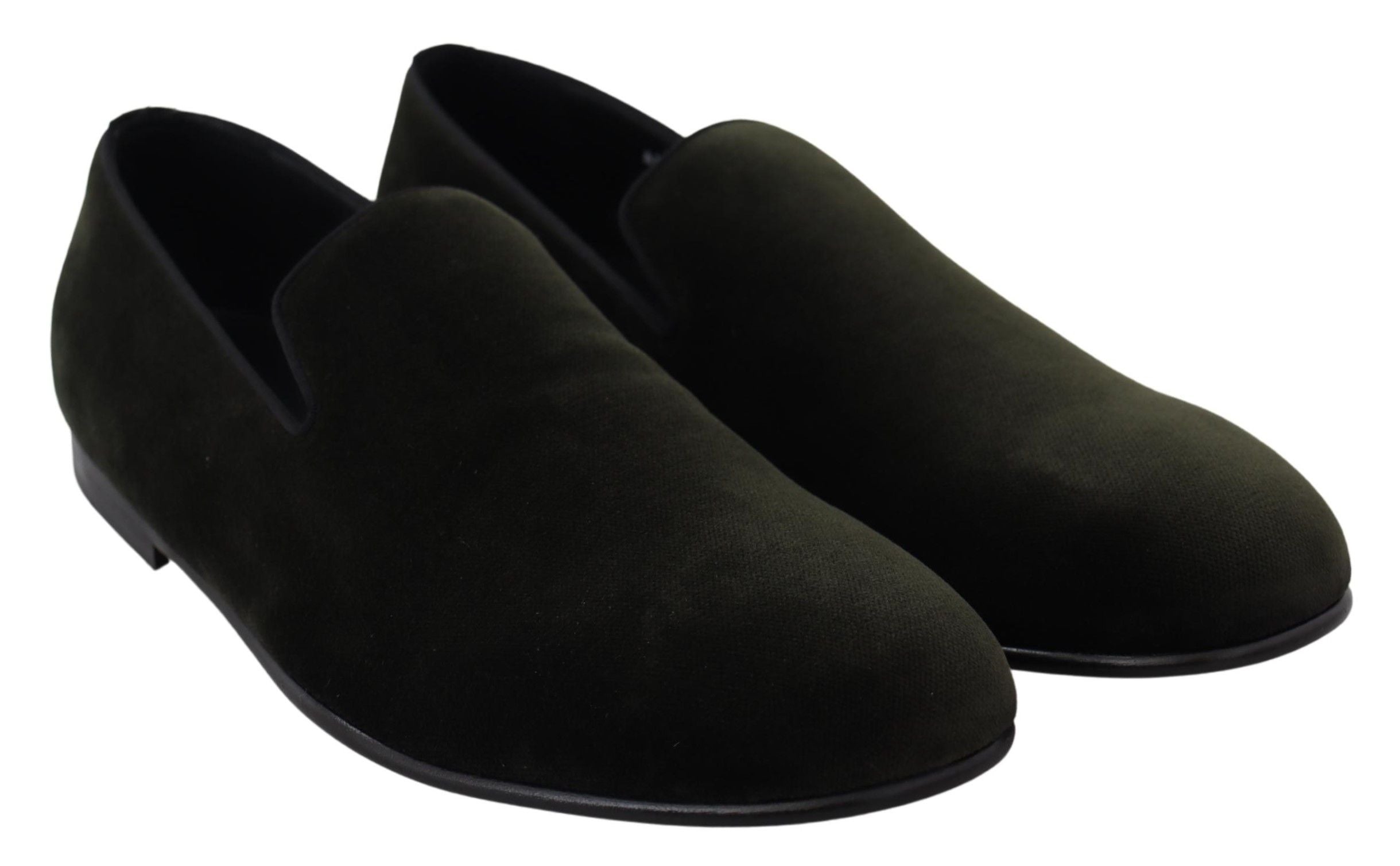 Dolce &amp; Gabbana Elegante grüne Samt-Loafer