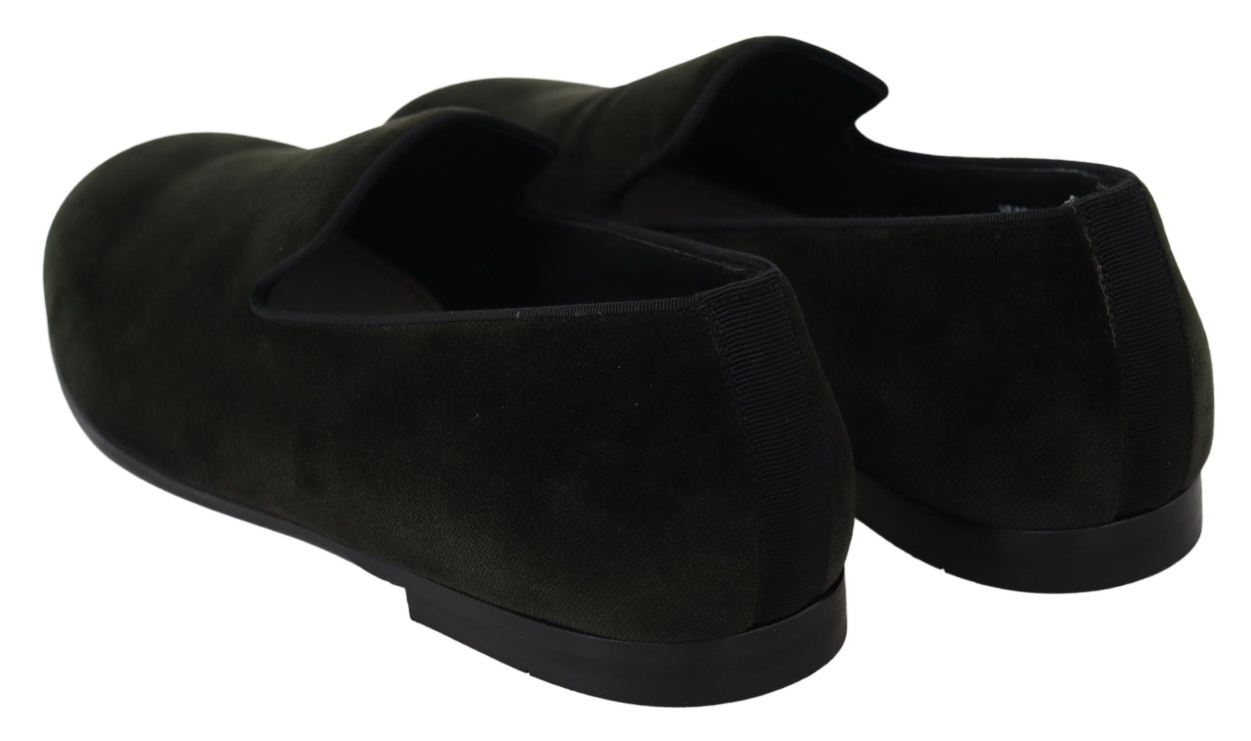 Dolce &amp; Gabbana Elegante grüne Samt-Loafer