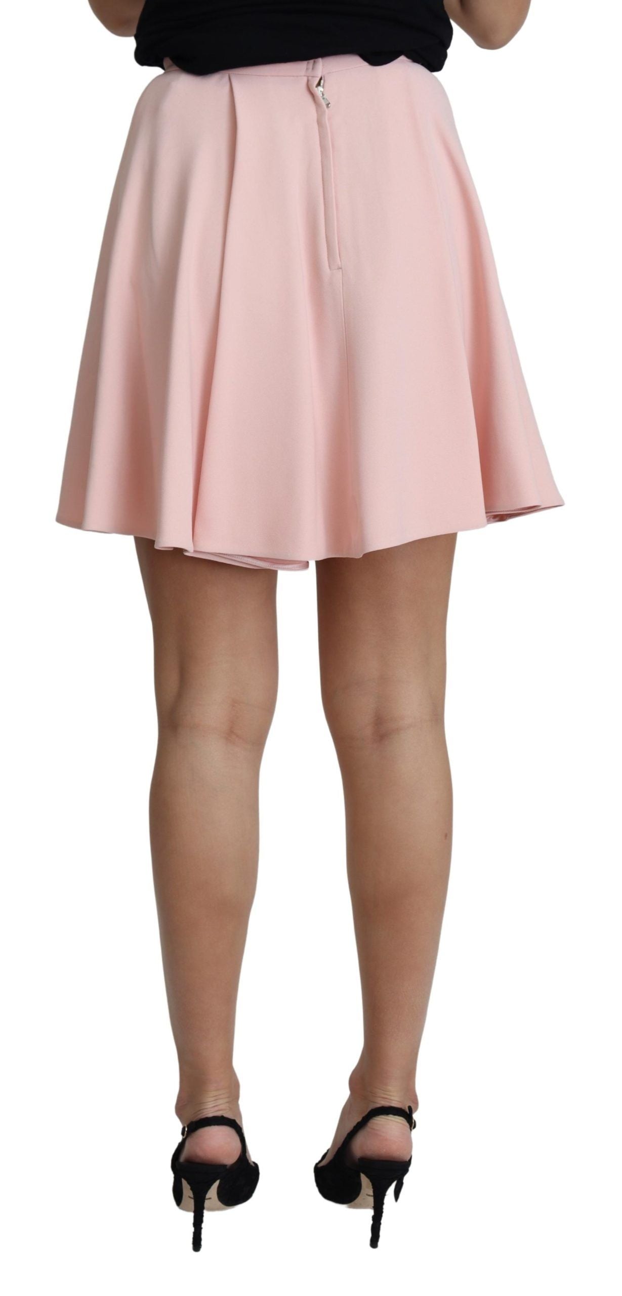 Dolce &amp; Gabbana – Eleganter, rosa ausgestellter Minirock in A-Linie
