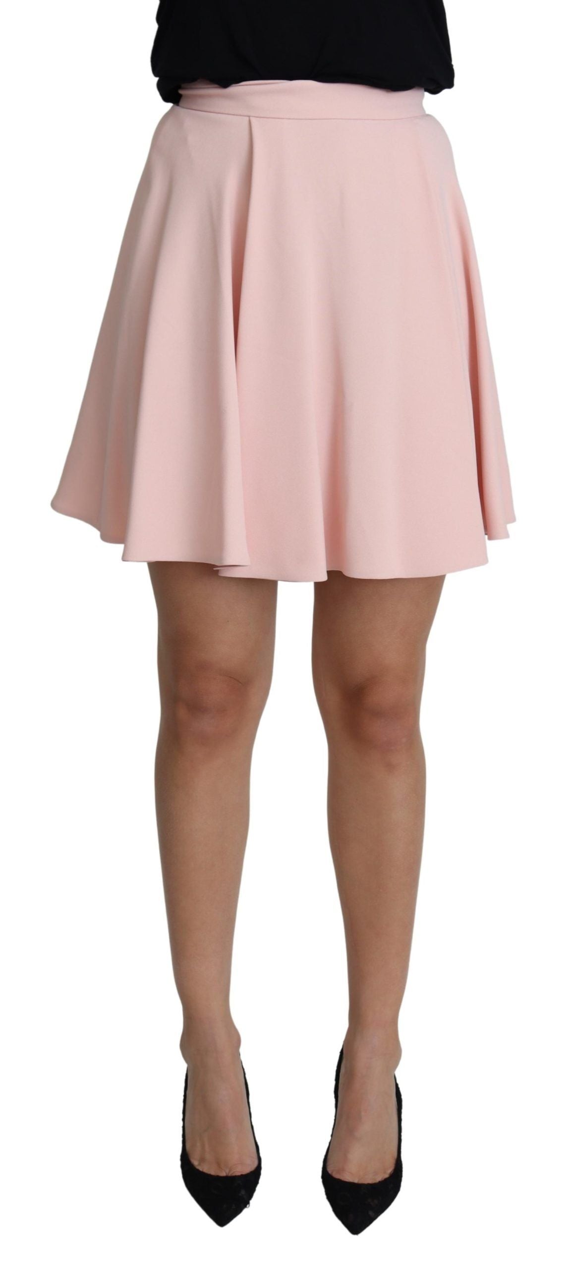 Dolce &amp; Gabbana – Eleganter, rosa ausgestellter Minirock in A-Linie