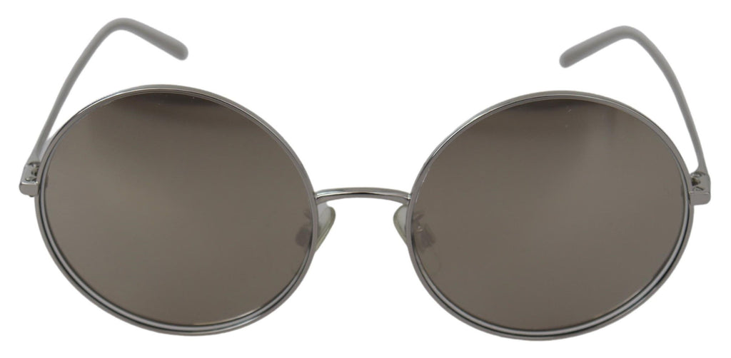 Dolce &amp; Gabbana – Schicke Sonnenbrille für Damen mit silbergrauen Gläsern