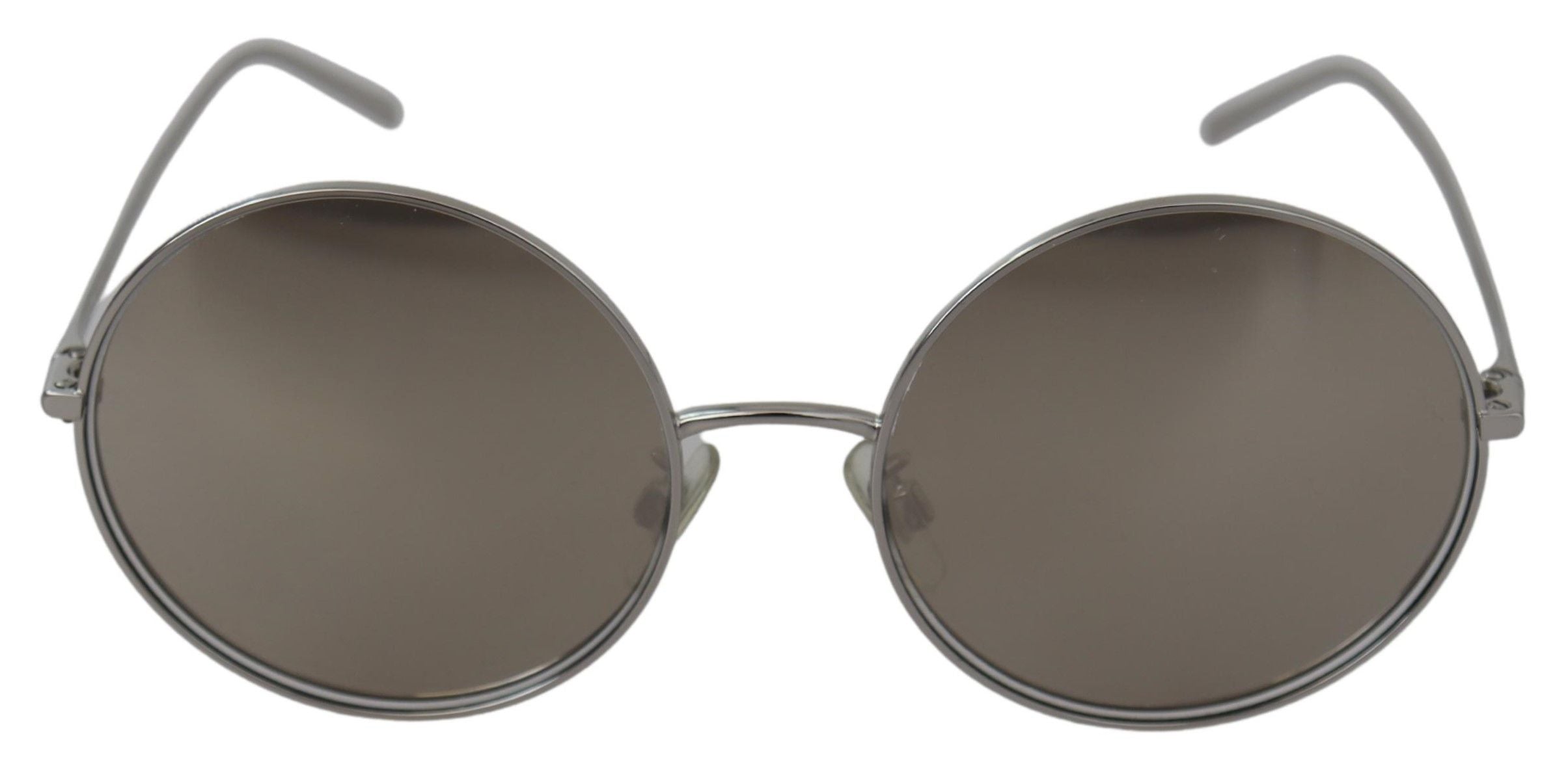 Dolce &amp; Gabbana – Schicke Sonnenbrille für Damen mit silbergrauen Gläsern