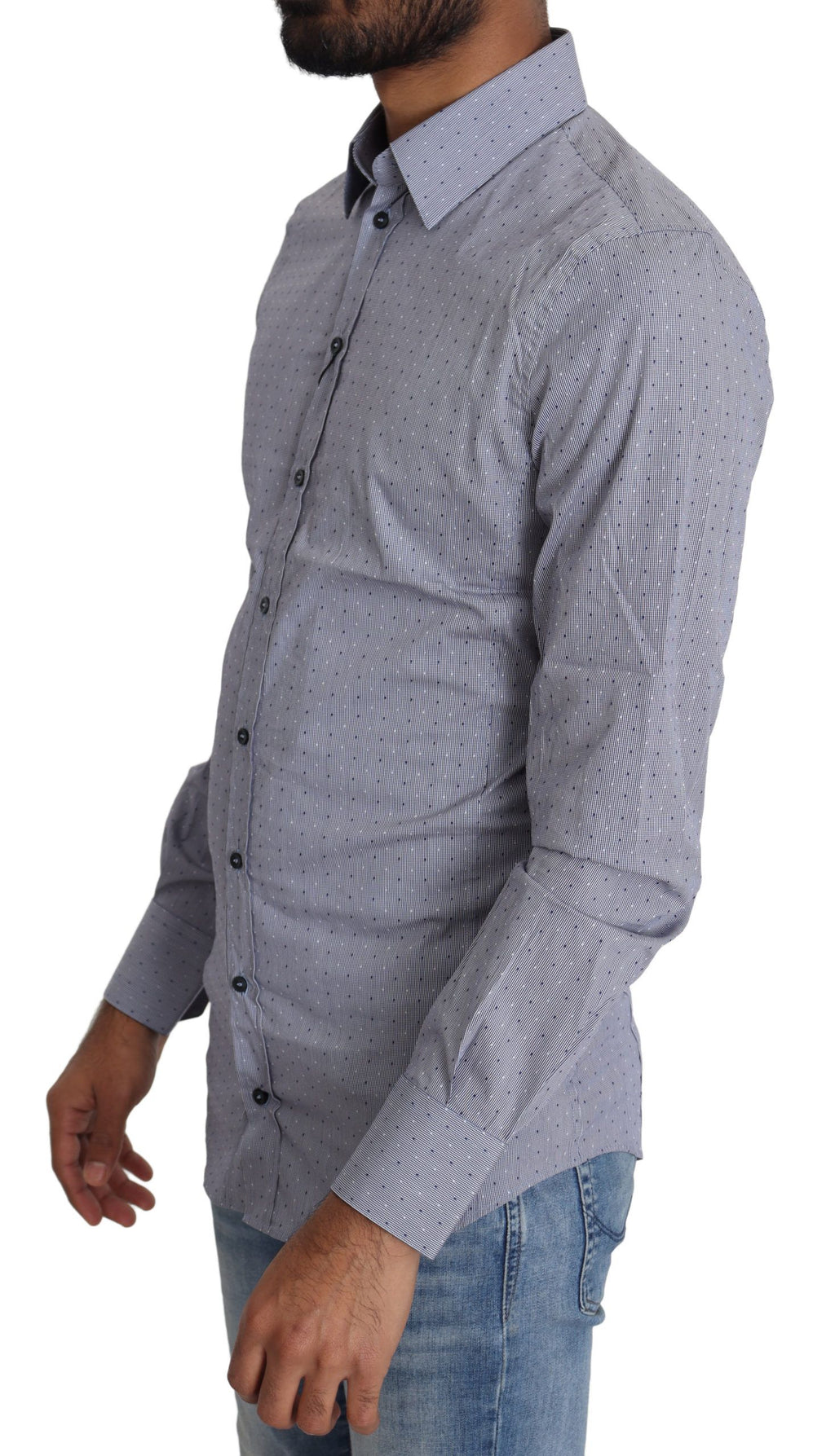 Dolce &amp; Gabbana – Slim Fit-Hemd „Sicilia“ aus Baumwollmischung mit Punkten