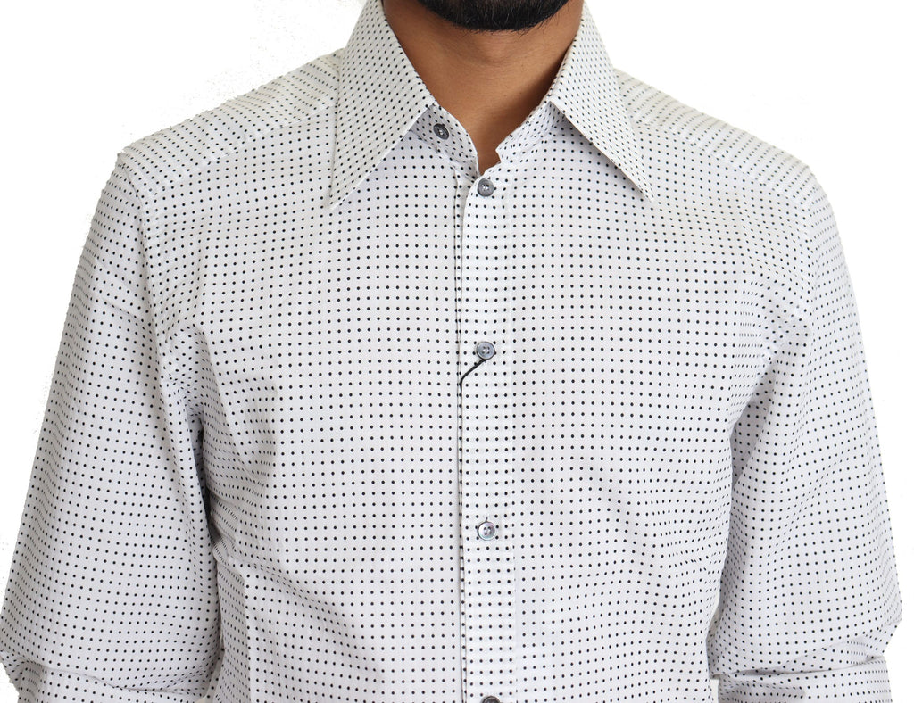 Dolce &amp; Gabbana – Elegantes Slim Fit-Hemd mit Punkten