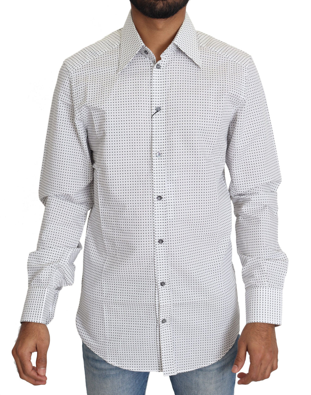 Dolce &amp; Gabbana – Elegantes Slim Fit-Hemd mit Punkten