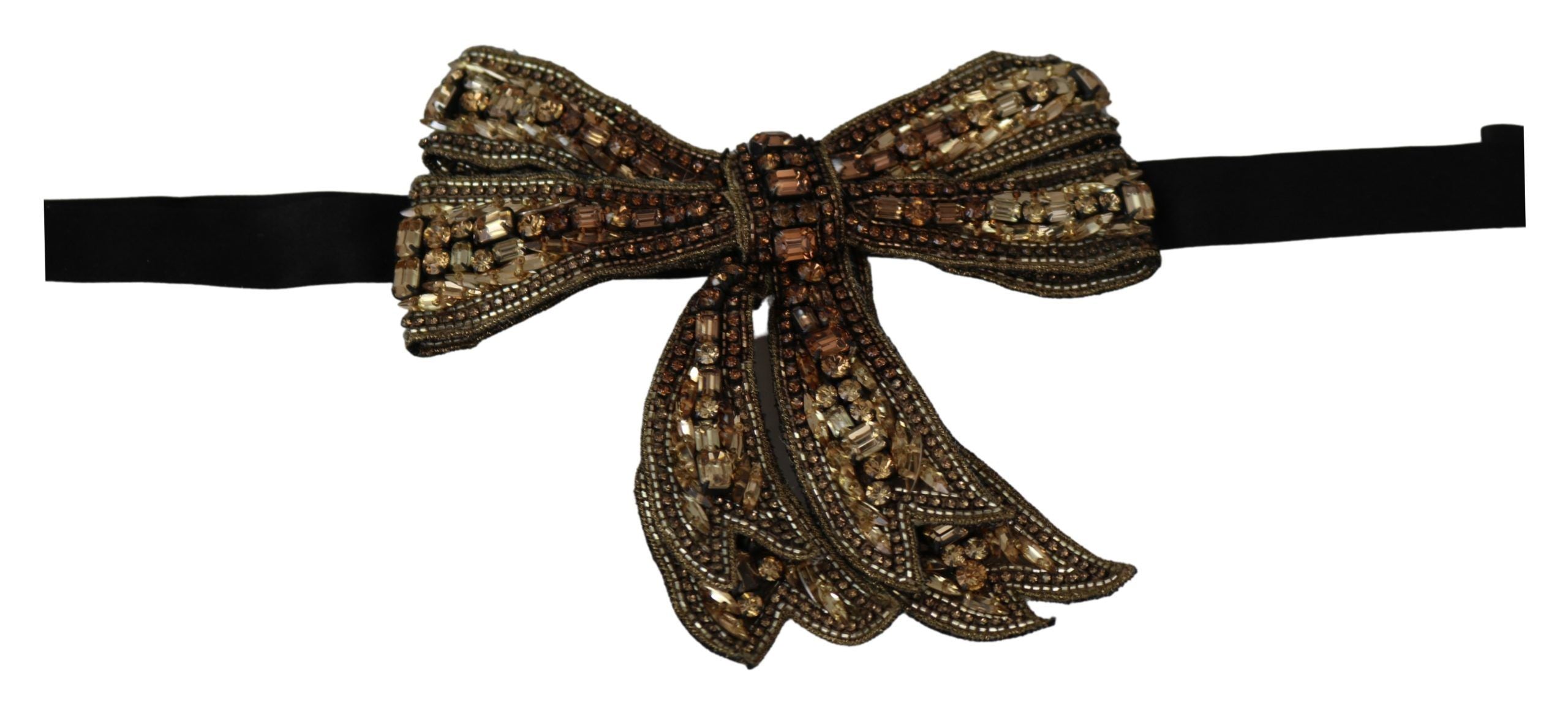 Dolce &amp; Gabbana Elegante Seidenfliege mit Strasssteinen