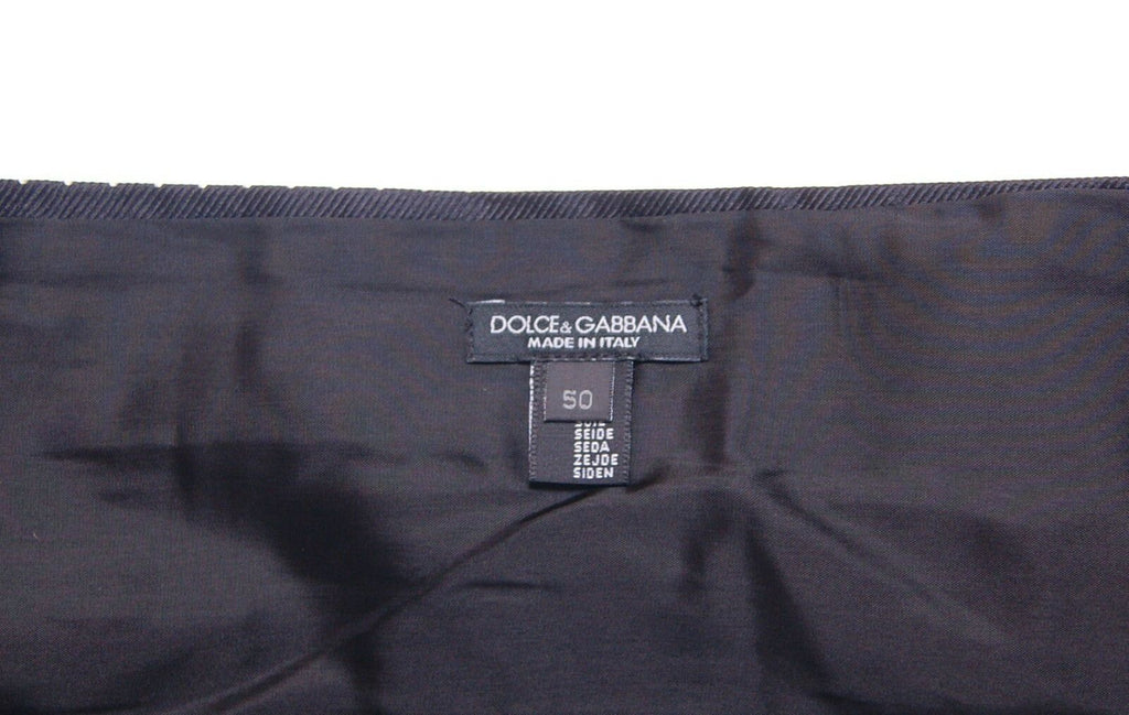Dolce &amp; Gabbana – Eleganter schwarzer Kummerbund aus Seide mit Punkten
