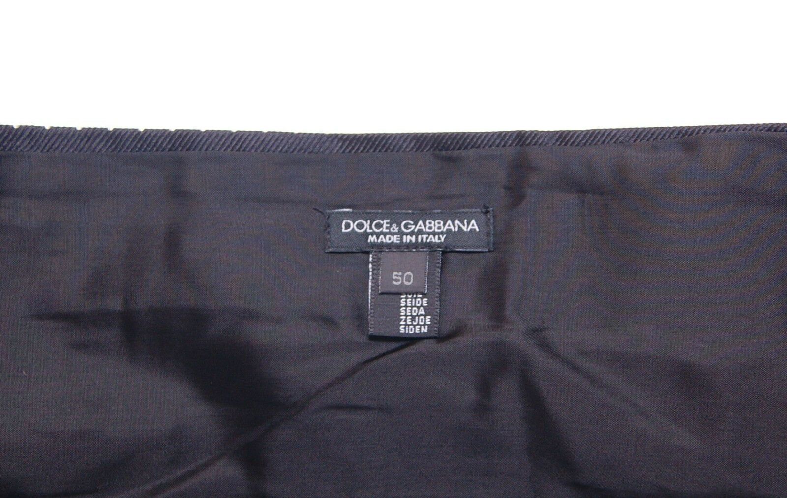 Dolce &amp; Gabbana – Eleganter schwarzer Kummerbund aus Seide mit Punkten