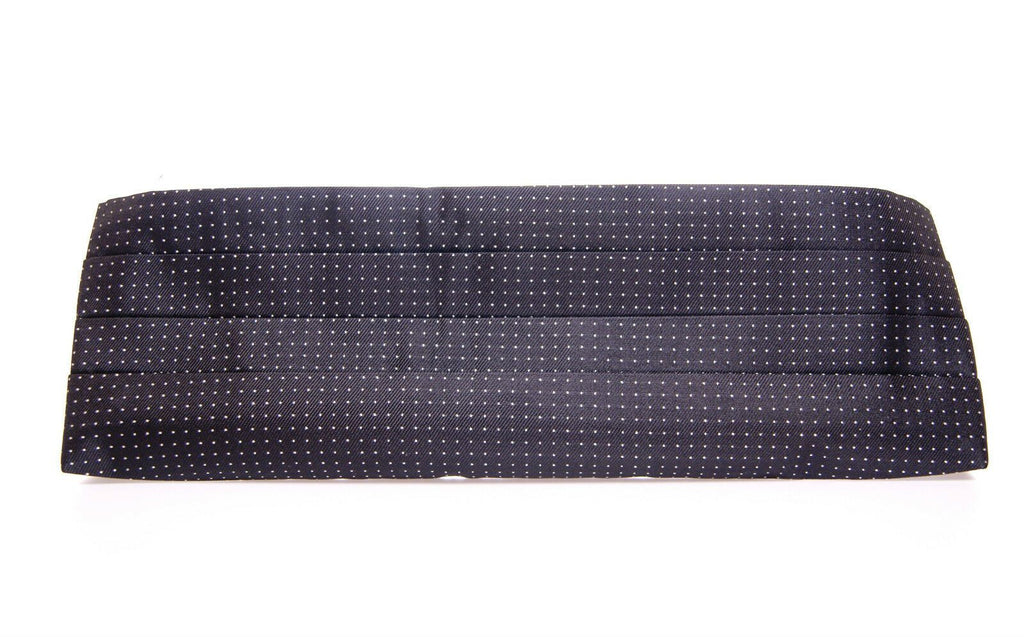 Dolce &amp; Gabbana Eleganter schwarzer Seidenkummerbund mit Polka Dots