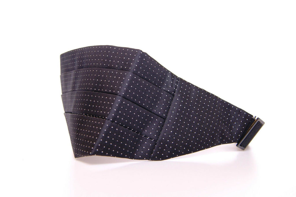 Dolce &amp; Gabbana Eleganter schwarzer Seidenkummerbund mit Polka Dots