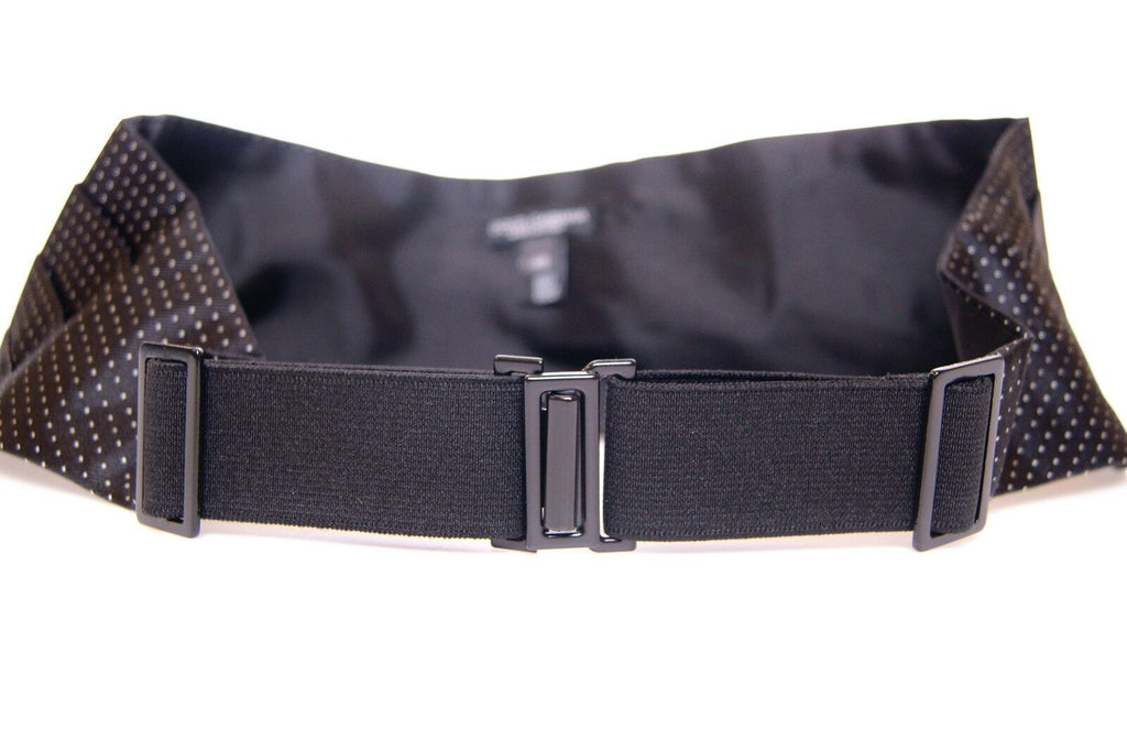 Dolce &amp; Gabbana Eleganter schwarzer Seidenkummerbund mit Polka Dots
