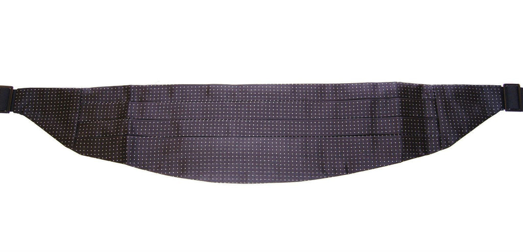 Dolce &amp; Gabbana Eleganter schwarzer Seidenkummerbund mit Polka Dots