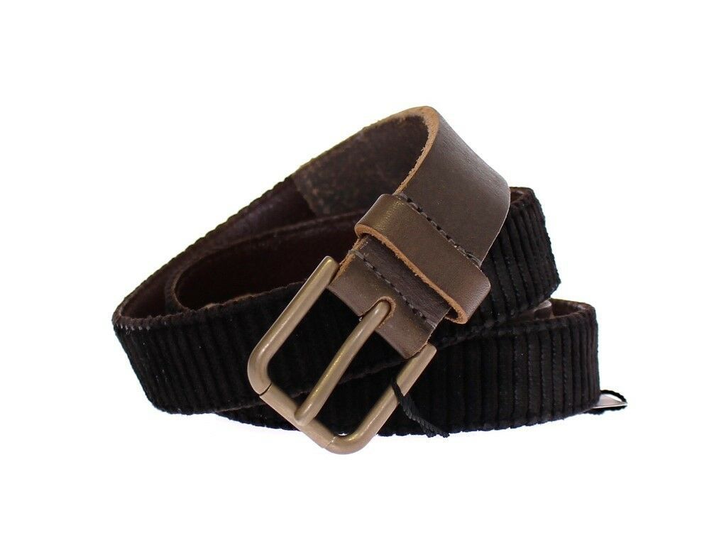 Dolce &amp; Gabbana Eleganter Herrengürtel aus Leder-Baumwolle-Fusion