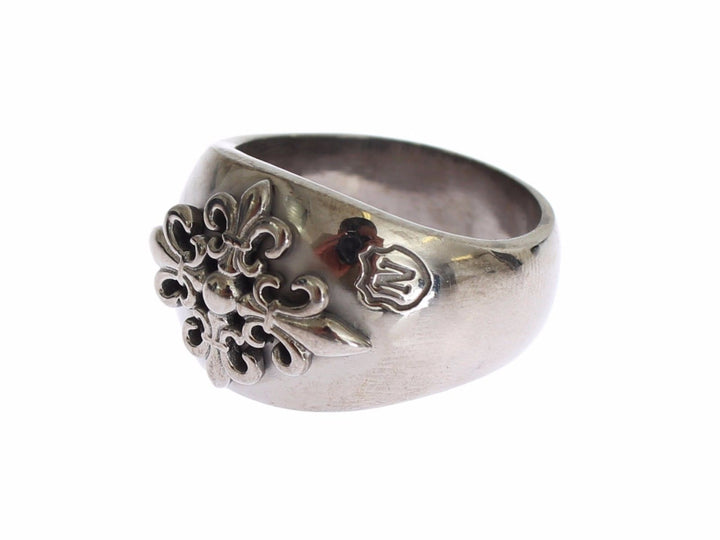 Nialaya Statement-Ring aus rhodiniertem Sterlingsilber für Herren