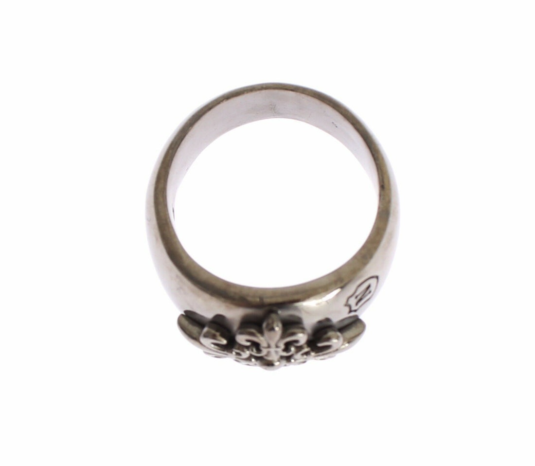 Nialaya Statement-Ring aus rhodiniertem Sterlingsilber für Herren