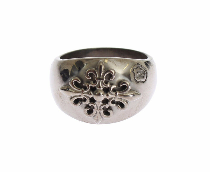 Nialaya Statement-Ring aus rhodiniertem Sterlingsilber für Herren
