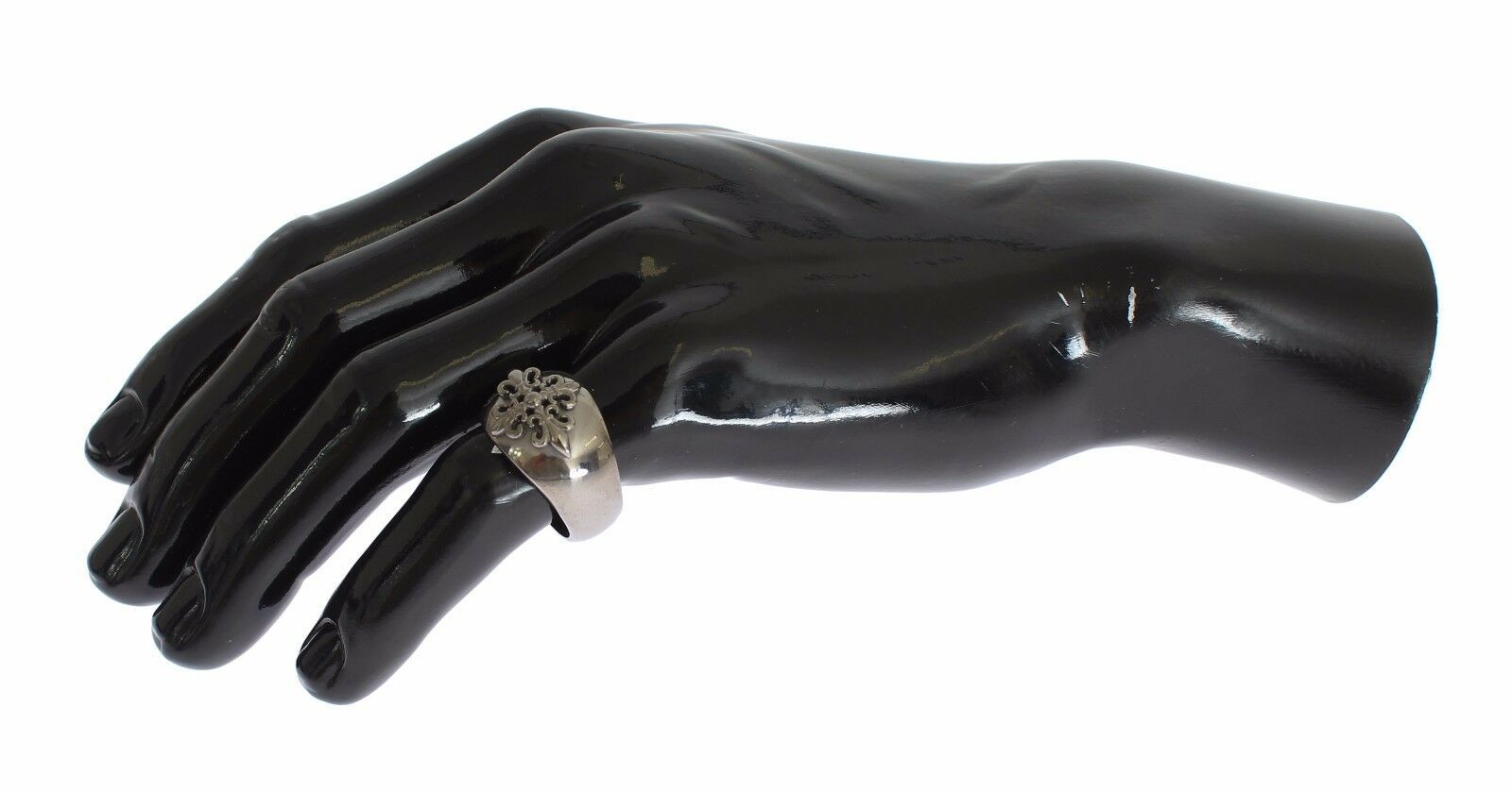 Nialaya Statement-Ring aus rhodiniertem Sterlingsilber für Herren