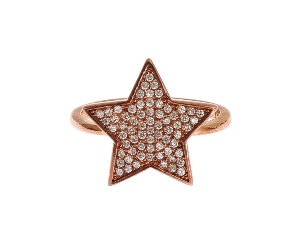 Nialaya – Schillernder Ring aus Sterlingsilber mit Roségoldbeschichtung und Zirkonia