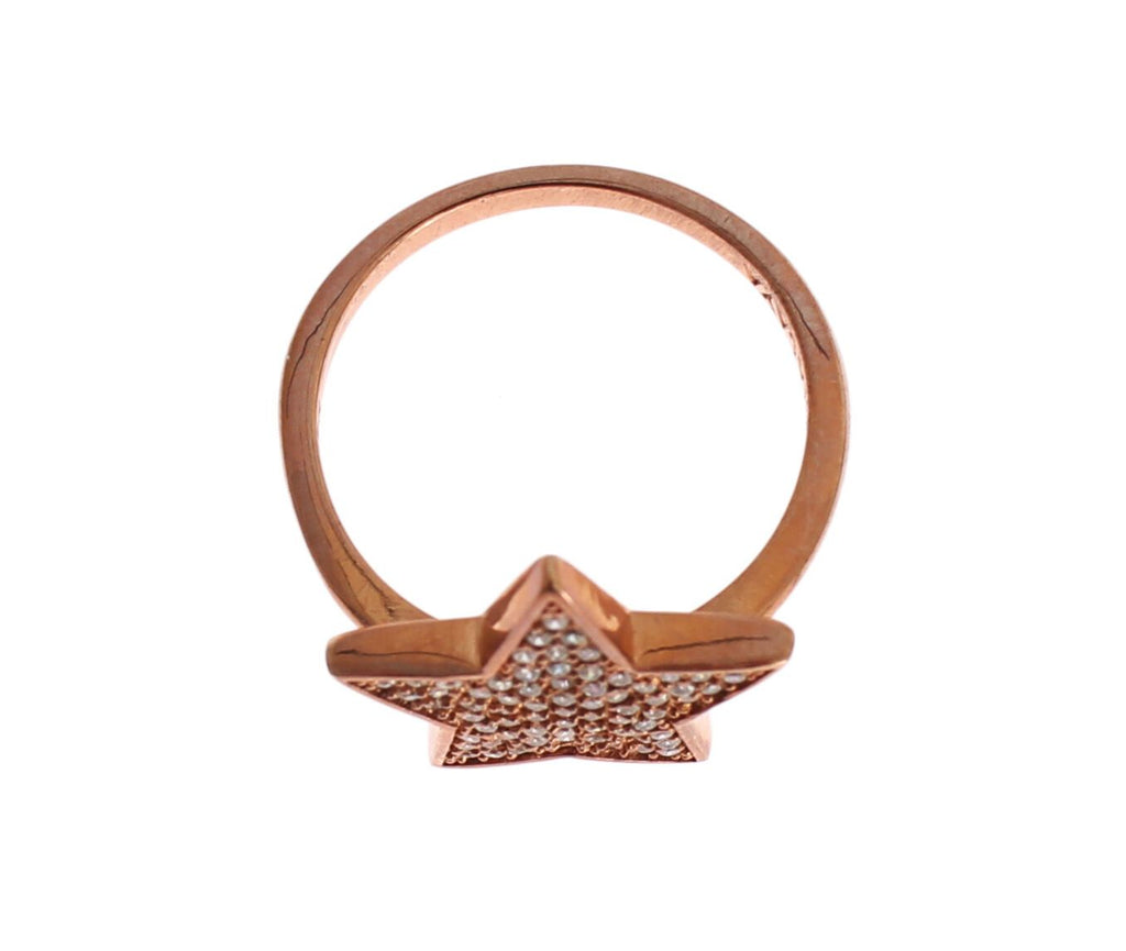 Nialaya – Schillernder Ring aus Sterlingsilber mit Roségoldbeschichtung und Zirkonia
